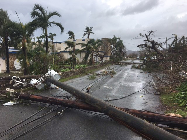 Photo Downed Power Lines in St. Croix in the U.S. Virgin Islands